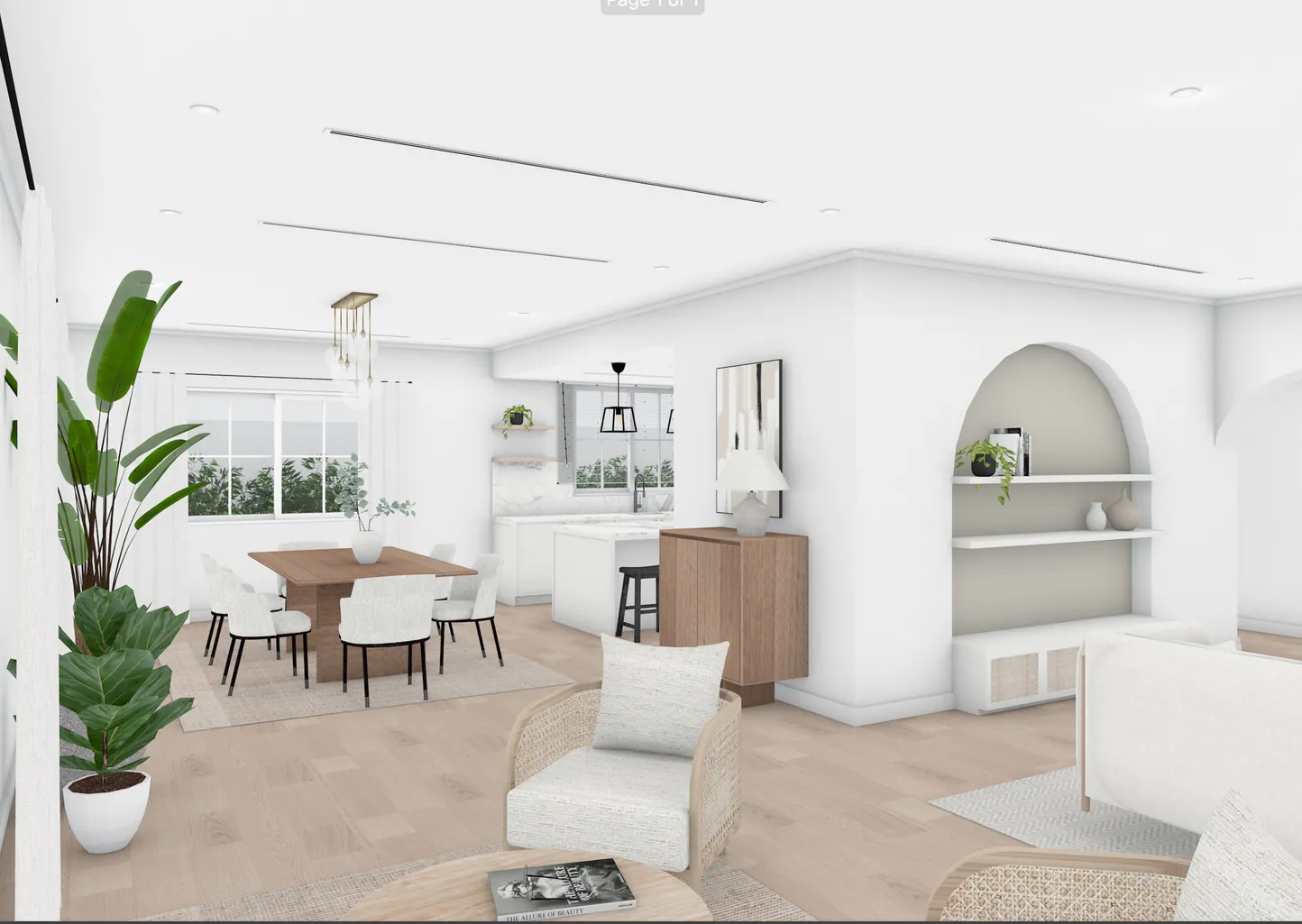 Jumeirah Park Villa dining room render