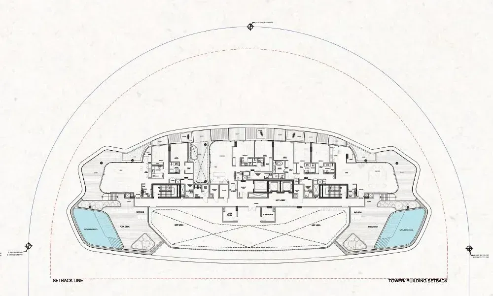 Eighth floor plan of Lia Residence