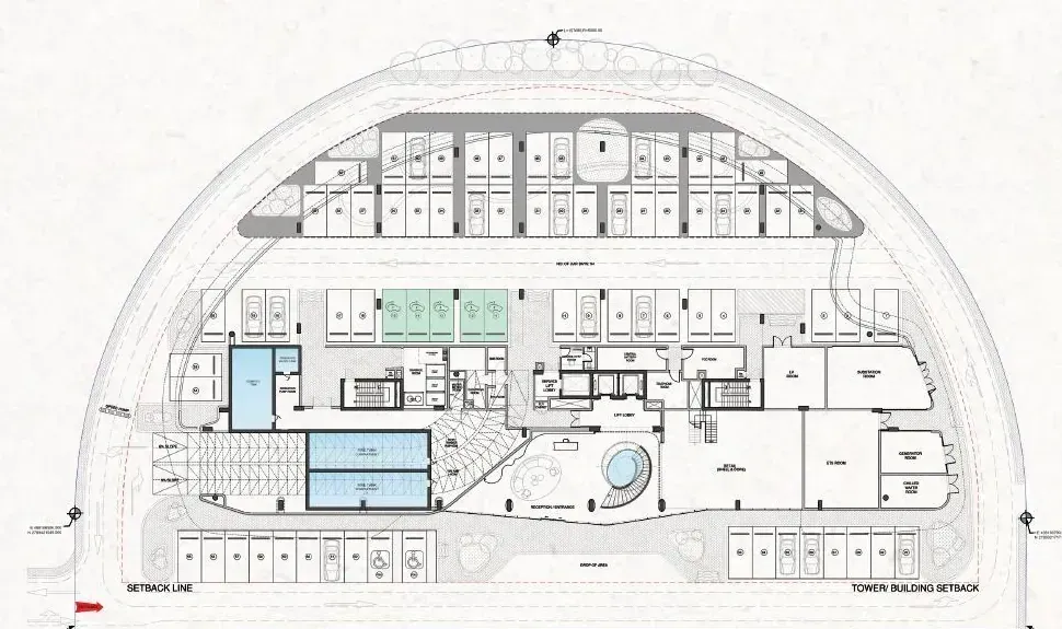 Ground floor plan of Lia Residence