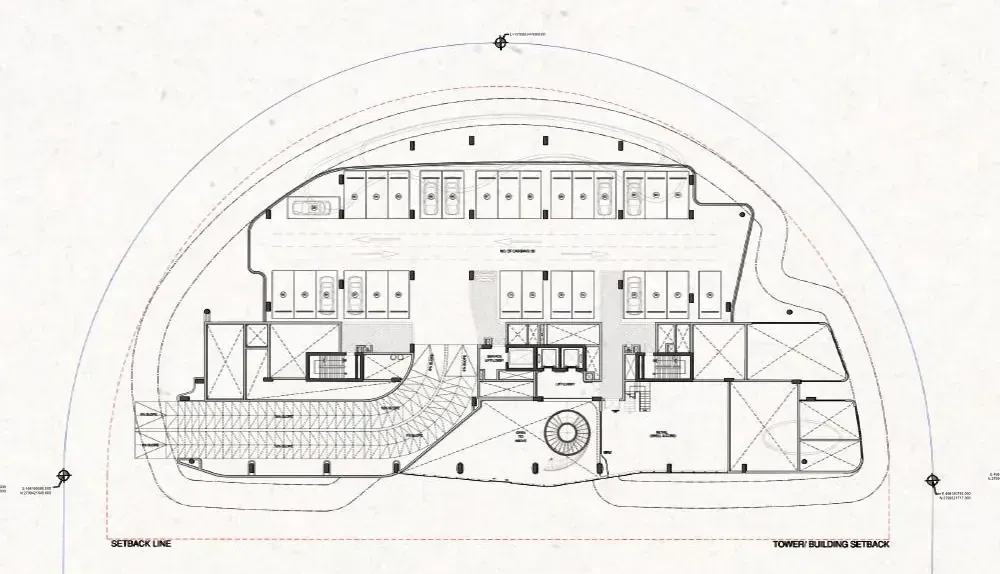 Podium floor plan of Lia Residence