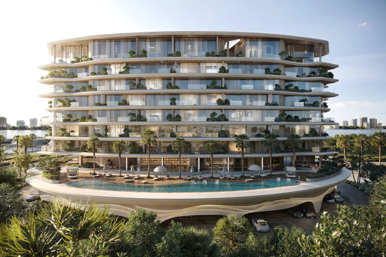 Render of the front view of Lia Residence