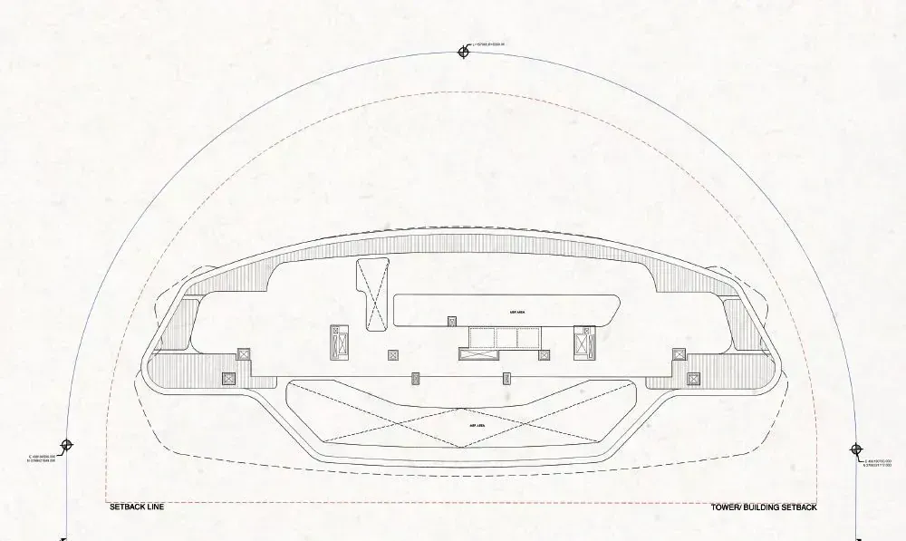 Roof floor plan of Lia Residence
